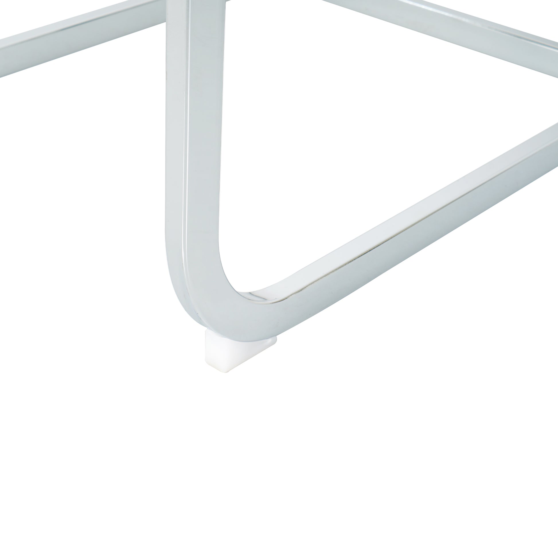 Modern Simple Rectangular Glass Dining Table, Solid Tempered Glass Tabletop, Electroplated Table Legs, Light Yellow Pu Dining Chair Set, Suitable For Restaurant Kitchen Use Set Of 7 Upholstered Chair Glass Light Yellow Seats 6 Metal Rectangular Dining