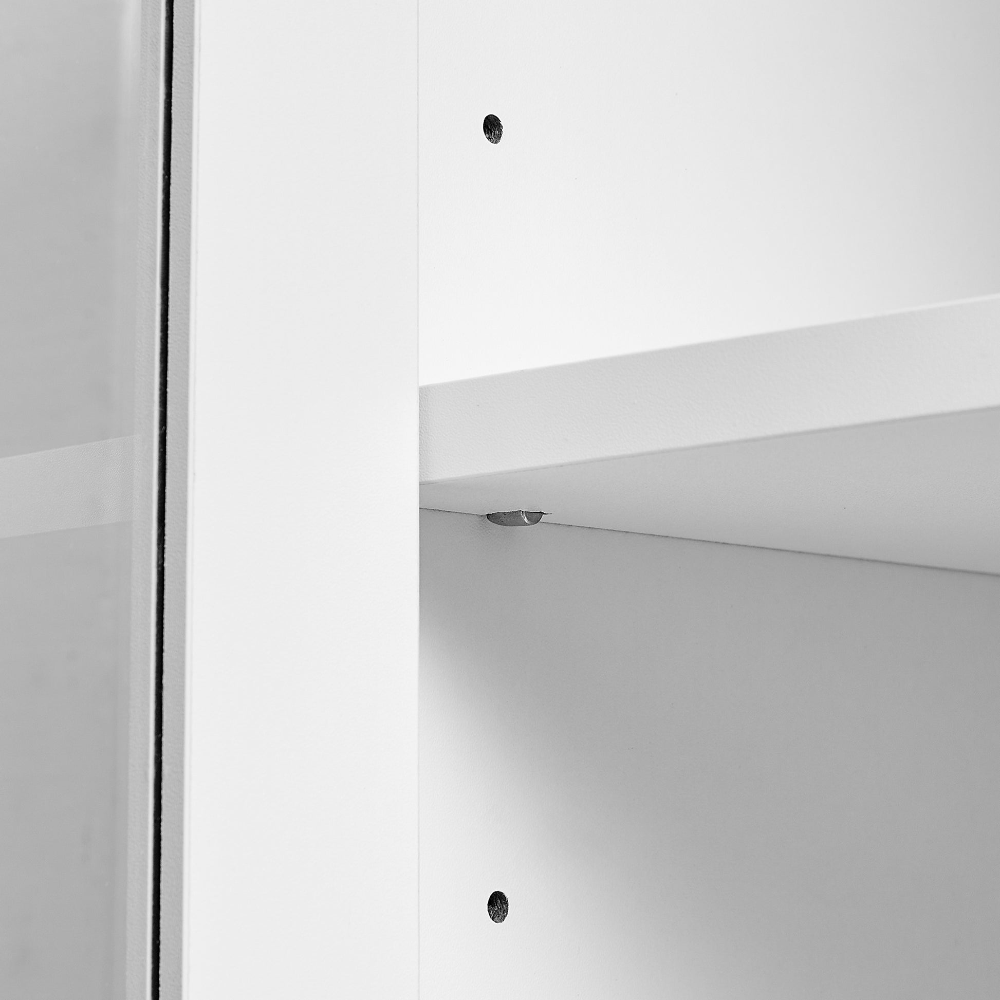 Tall Bathroom Storage Cabinet, Cabinet With Four Doors And Drawers, Adjustable Shelf, Mdf Board, White White Mdf