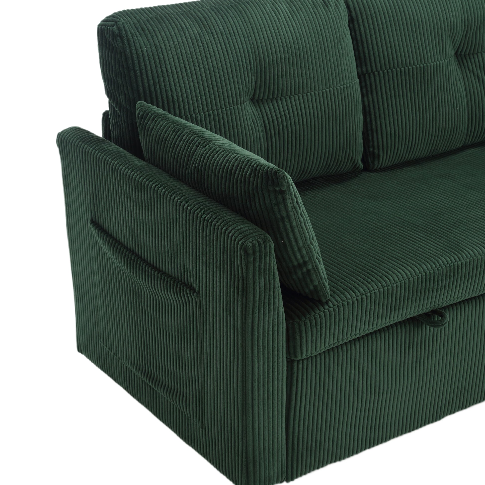 United We Win Furniture, Modular L Shaped Sofa, Modular Long Sofa With Reversible Chaise Lounge, Sofa Bed, Sleeper Sofa, Modular Sofa Combination With Storage Seats. Emerald Velvet 4 Seat