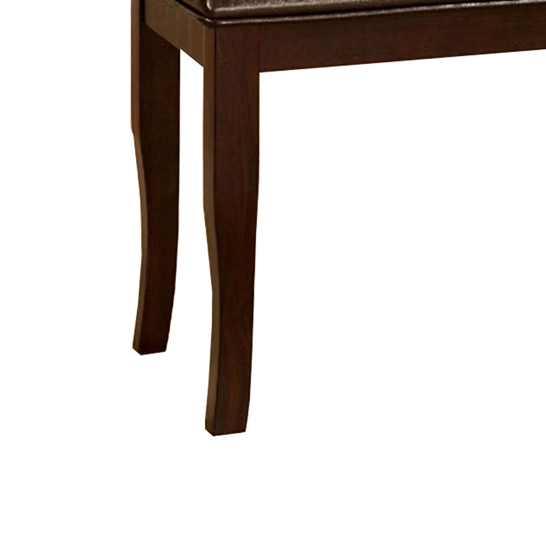 Woodside Ii Transitional Bench, Espresso Brown Wood