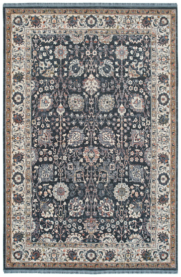 Transitional, Oriental, Cut Pile 5'3" X 7'3" Rectangle Area Rug Multi Polyester