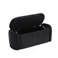 Coolmore Storage Ottoman,Bedroom End Bench,Upholstered Fabric Storage Ottoman With Safety Hinge, Entryway Padded Footstool, Ottoman Bench For Living Room & Bedroom Black Black Primary Living Space Foam Corduroy