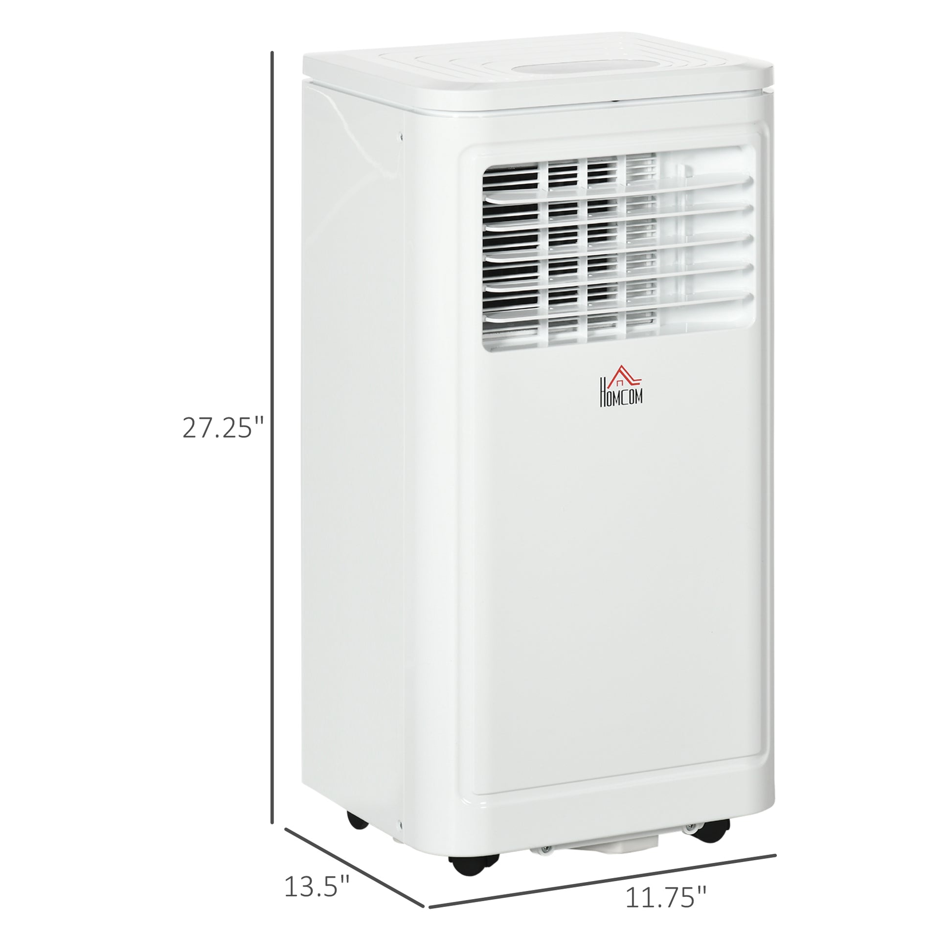 Homcom 8,000 Btu Portable Air Conditioner Evaporative Cooler, White White Abs