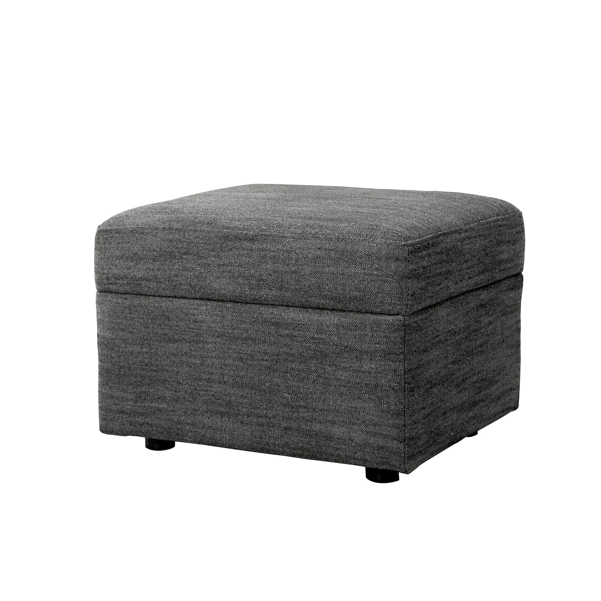 Soho Ottoman In Dark Grey Dark Grey Fabric