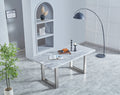 Elegant Luxurious Faux Marble Mdf Dinning Table For 6 Or 8, Rectangular 70.9