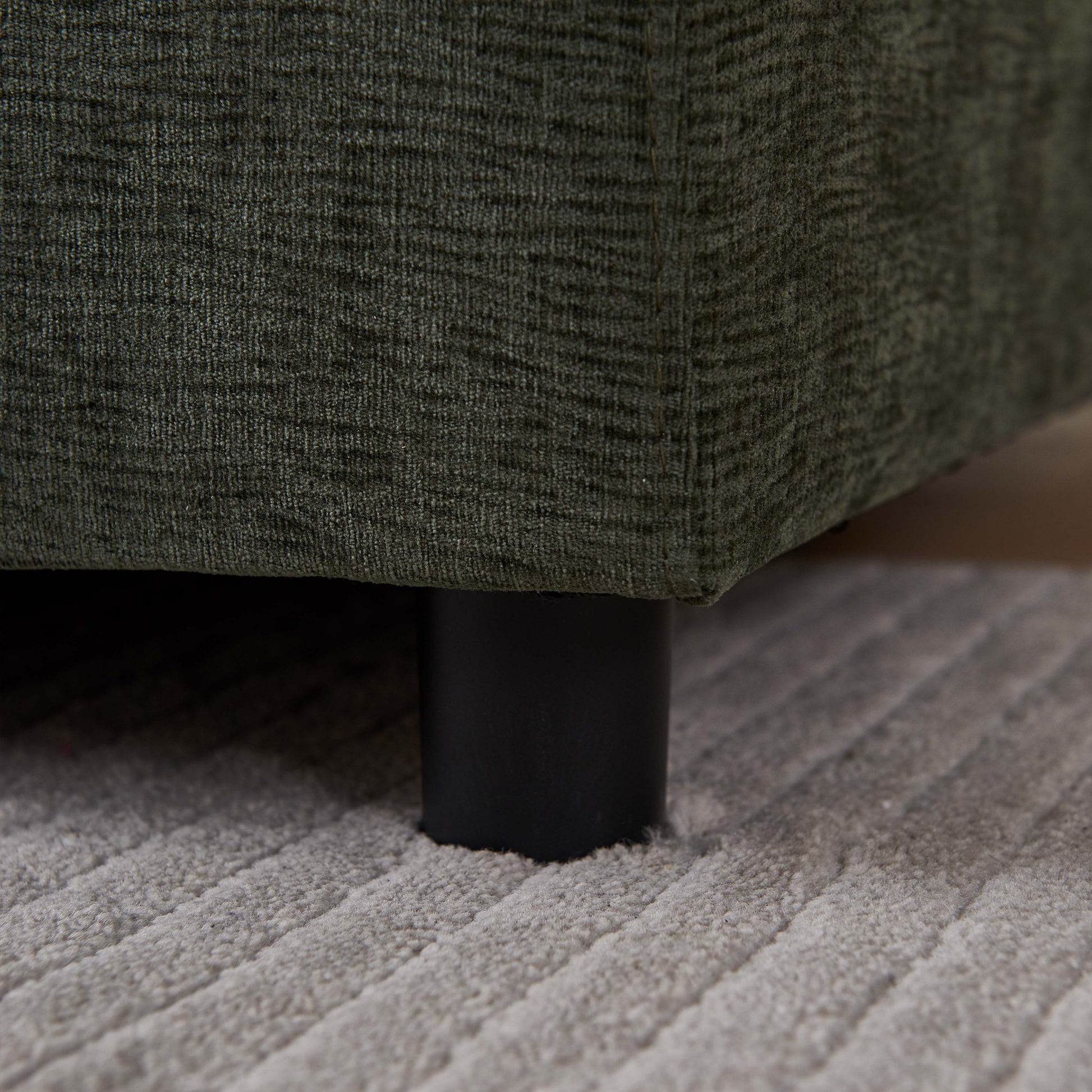 Modern Armless Accent Chair, Single Sofa Couch With Ottoman Compact Design, Space Saving Seating For Living Room, Bedroom, Apartment, Office Green Wood Medium Soft Foam Chenille 1 Seat