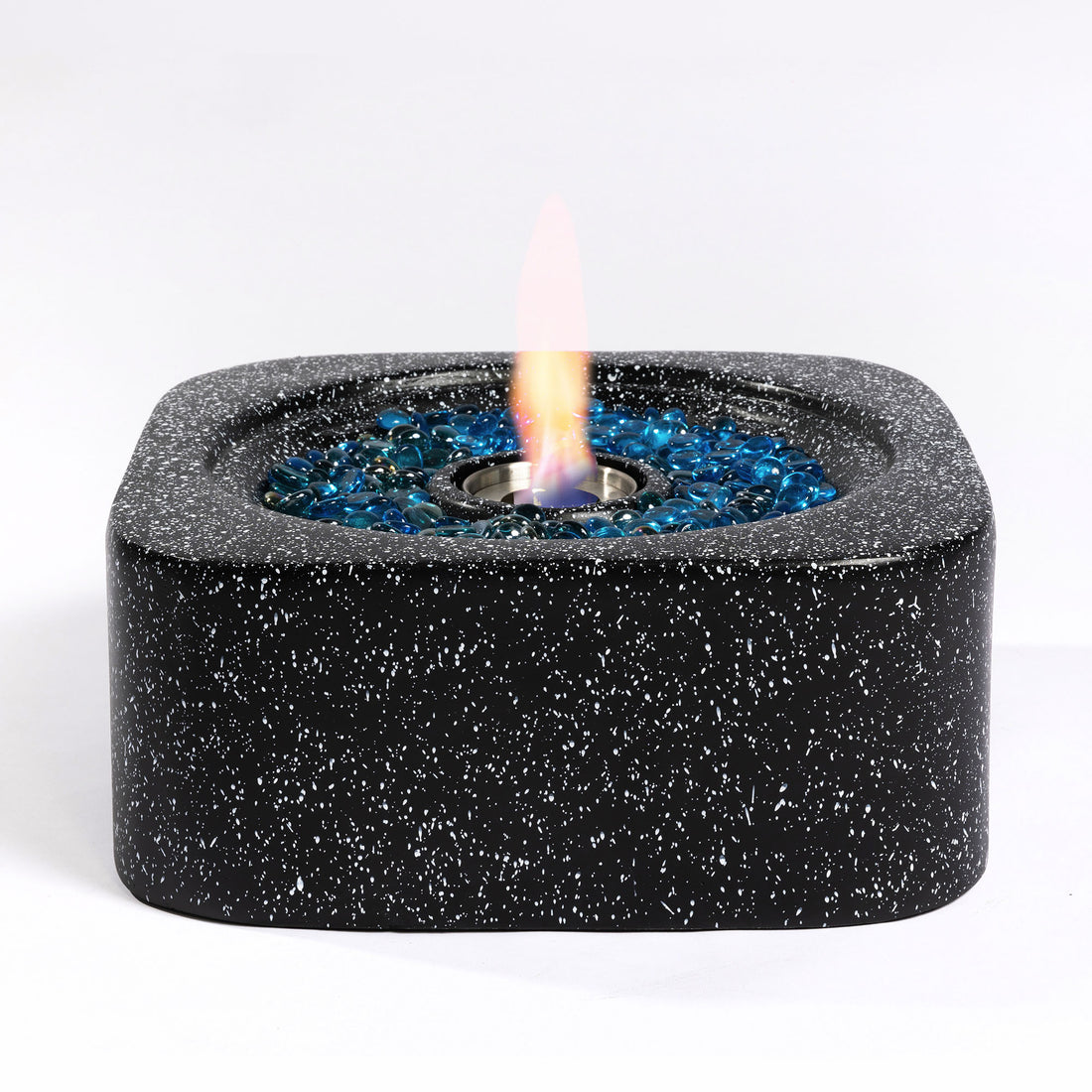 Tabletop Fire Pit Black Concrete