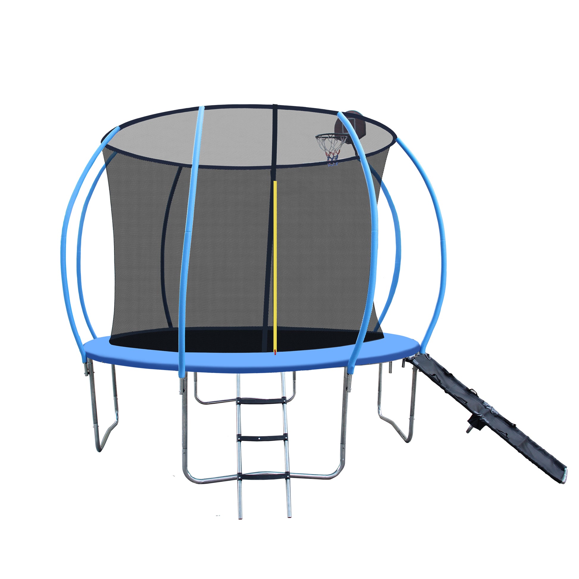 10Ft Trampoline With Enclosure Recreational Trampolines With Ladder An