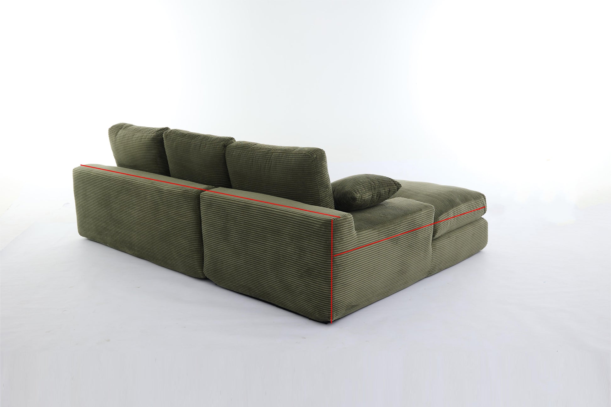 99*69" Modular Sectional Living Room Sofa Set, Modern Minimalist Style Couch, Upholstered Sleeper Sofa For Living Room, Bedroom, 2 Pc Free Combination, Installation Free Sofa, L Shape, Army Green Army Green Primary Living Space Soft Minimalist,Modern