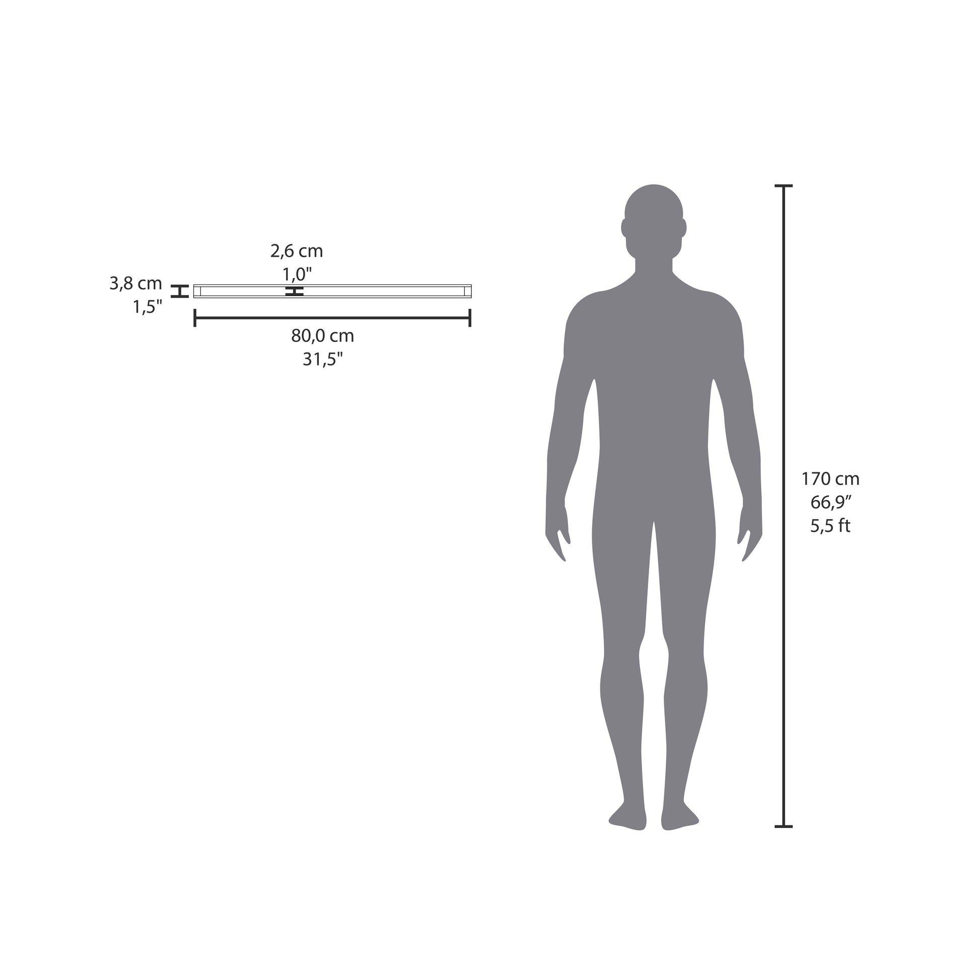 Iva Floating Shelf In Melamine X2, Snow White White Primary Living Space Wall Mounted Particle Board Melamine