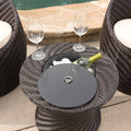 Yarmouth Side Table With Ice Bucket Grey Pe Rattan Iron