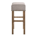 Tan And Weathered Oak Counter Height Stools Set Of 2 Tan Bedroom Oak Set Of 2 Linen