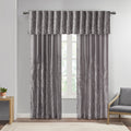 Faux Silk Embroidered Window Valance Grey 50X18