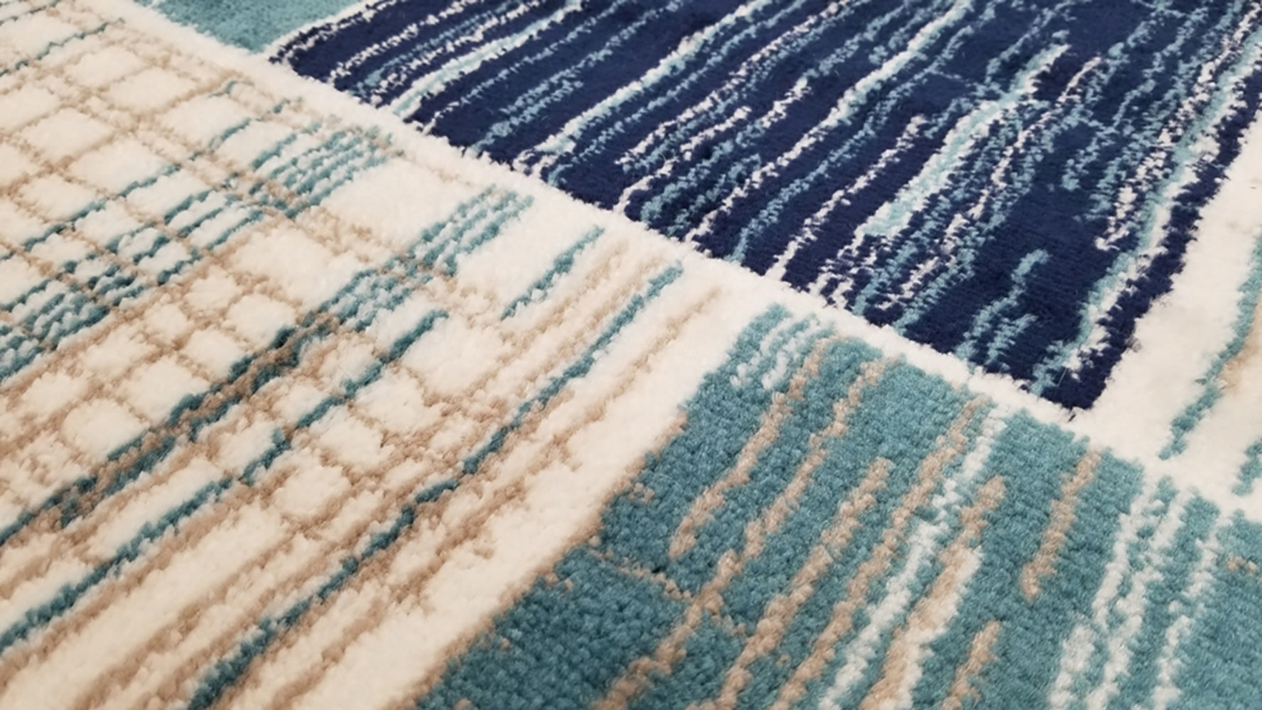 Jersey Area Rugs, Carpets For Livingroom, 7X10 Area Rugs ,3003 Blue Rectangle 8&10 Blue Contemporary Abstract Polypropylene