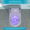 Smart Toilet With Bidet Built In, Auto Open & Close, Elongated Heated Seat, Foot Sensor Flush, Led Display, Warm Water Wash, Dryer, Night Light White Ceramic