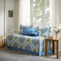 6 Piece Reversible Daybed Cover Set Blue Daybed Blue Cotton