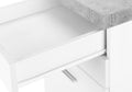 File Cabinet, Rolling Mobile, Storage Drawers, Printer Stand, Office, Work, White And Grey Cement Laminate, Contemporary, Modern White Particle Board