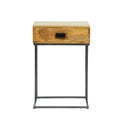 C Table Natural Grey Wood Metal