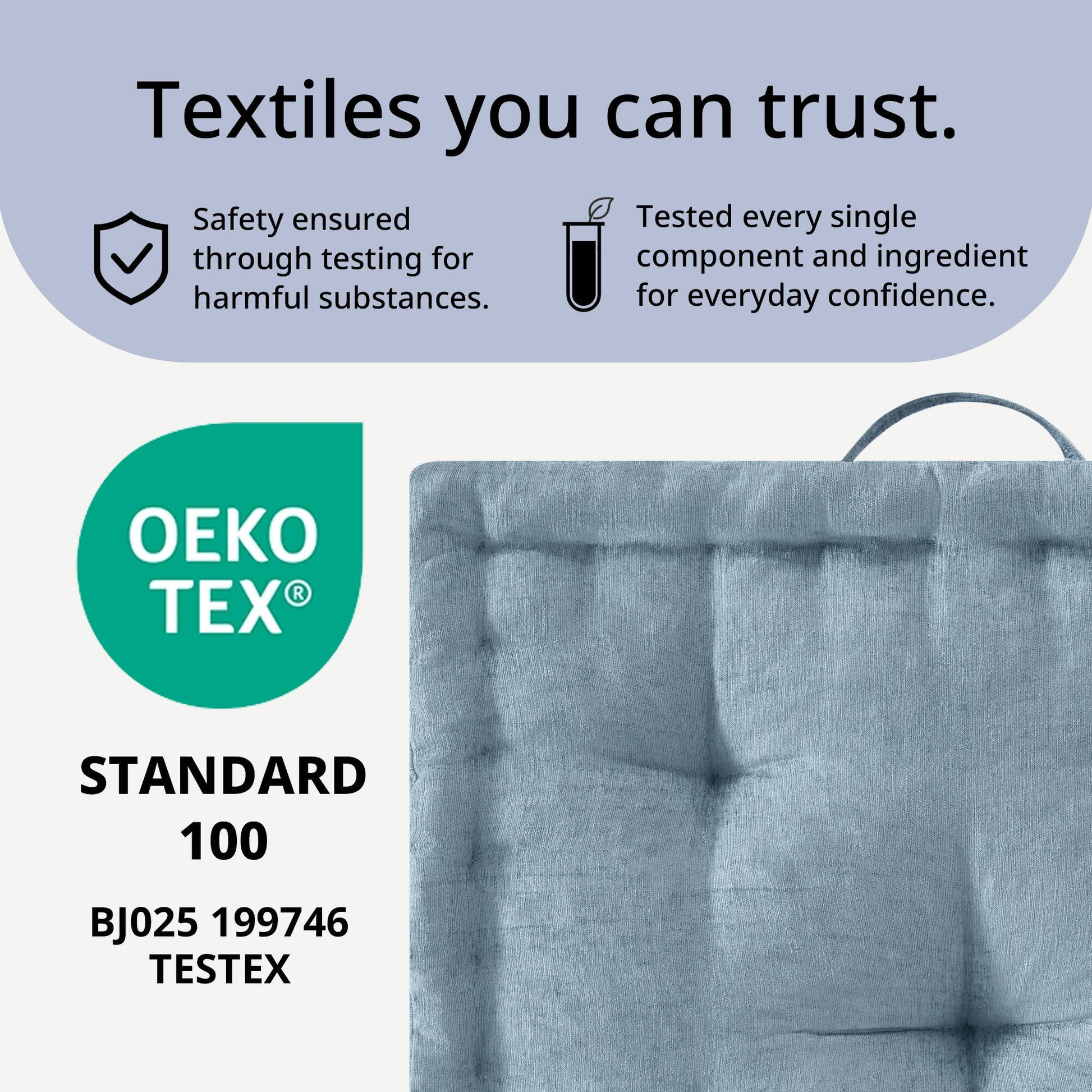 Poly Chenille Square Floor Pillow Cushion 24X24" Aqua Blue Polyester