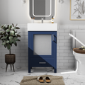 20 Inch Bathroom Vanity With Ceramic Sink Andstorage Ideal For Small Bathrooms Blue Bathroom Solid Wood Mdf