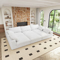 Large Size Modular Cloud Sofa 6 Seats Down Sofa Bed Apartment Living Room Sofa 120'' White Down Filling 6 Seat