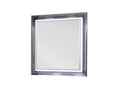 Moon Smooth White Mirror With Led White Solid Wood Mdf