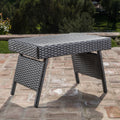 Salem Pe Wicker Snack Table Grey Rattan