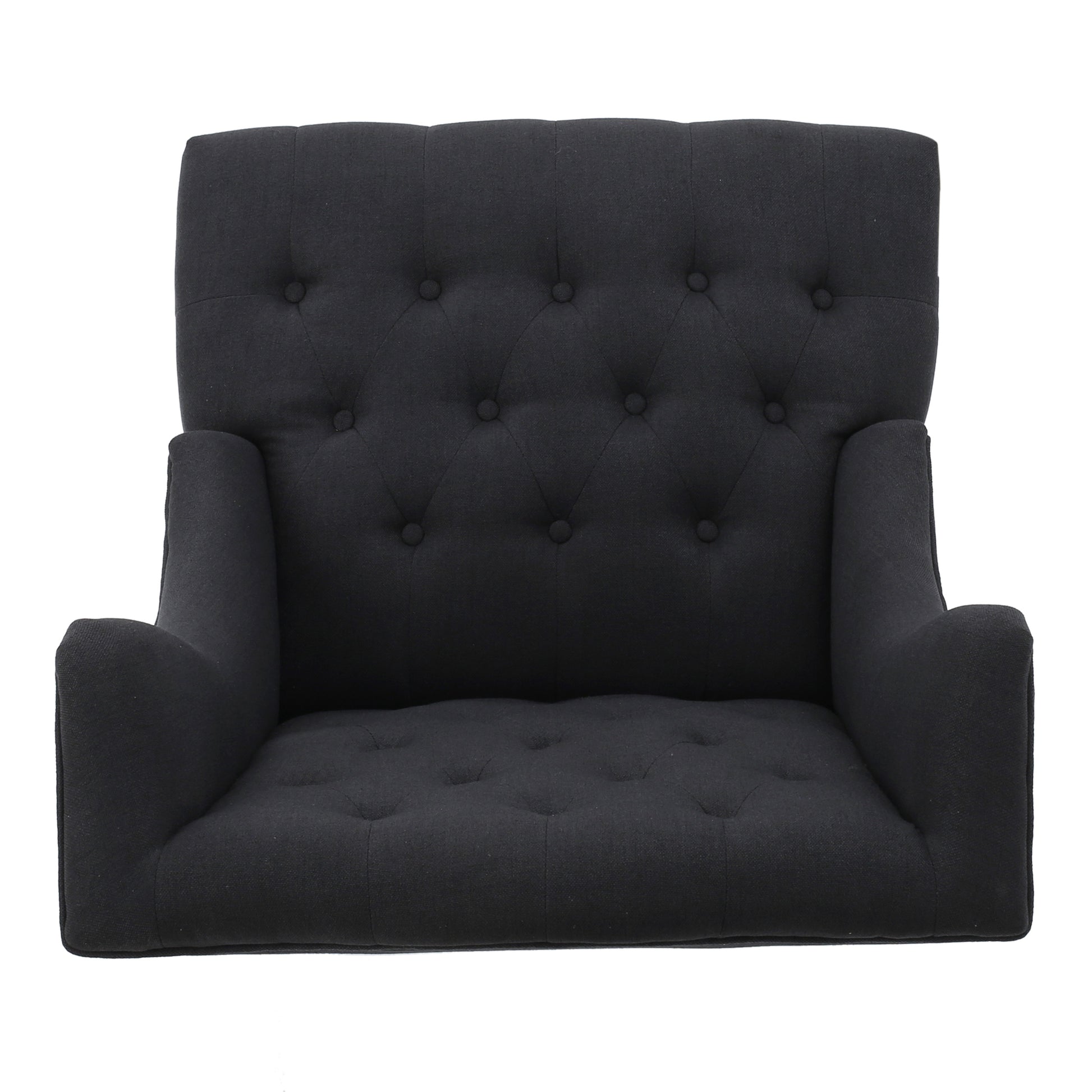 Toddman Hi Back Club Chair Charcoal Fabric