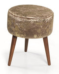 Flora Ottoman 108 Light Brown Light Brown Chenille Wood Chenille Brown Contemporary Oval Foam