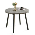 Grey Round Dining Table, Mid Century Modern Round Dining Table,Dinning Table For Kitchen Grey Seats 4 Dining Room Modern Round Kitchen & Dining Tables Round Mdf