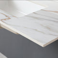 43 Inch Marble Vanity Top, Bathroom Vanity Top With Undermount Rectangular Middle Sink And 4