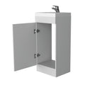 Madrid Bathroom Vanity In Melamine With 1 Door White 1 1 32 To 35 In Bathroom Freestanding Contemporary 10 15 Inches Particle Board Melamine