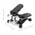 Mini Stepper For Exercise 300 Lbs Loading Capacity, Hydraulic Fitness Stepper With Lcd Monitor Black White Steel