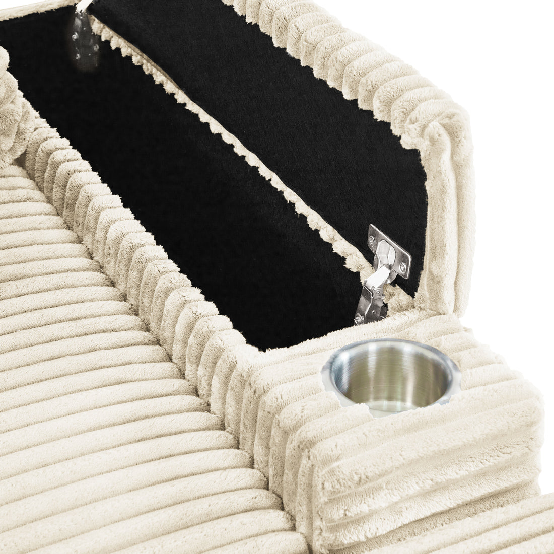 Seat Beige Beige Foam Corduroy 1 Seat