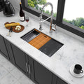 Gunmetal Black Workstation Kitchen Sink 30