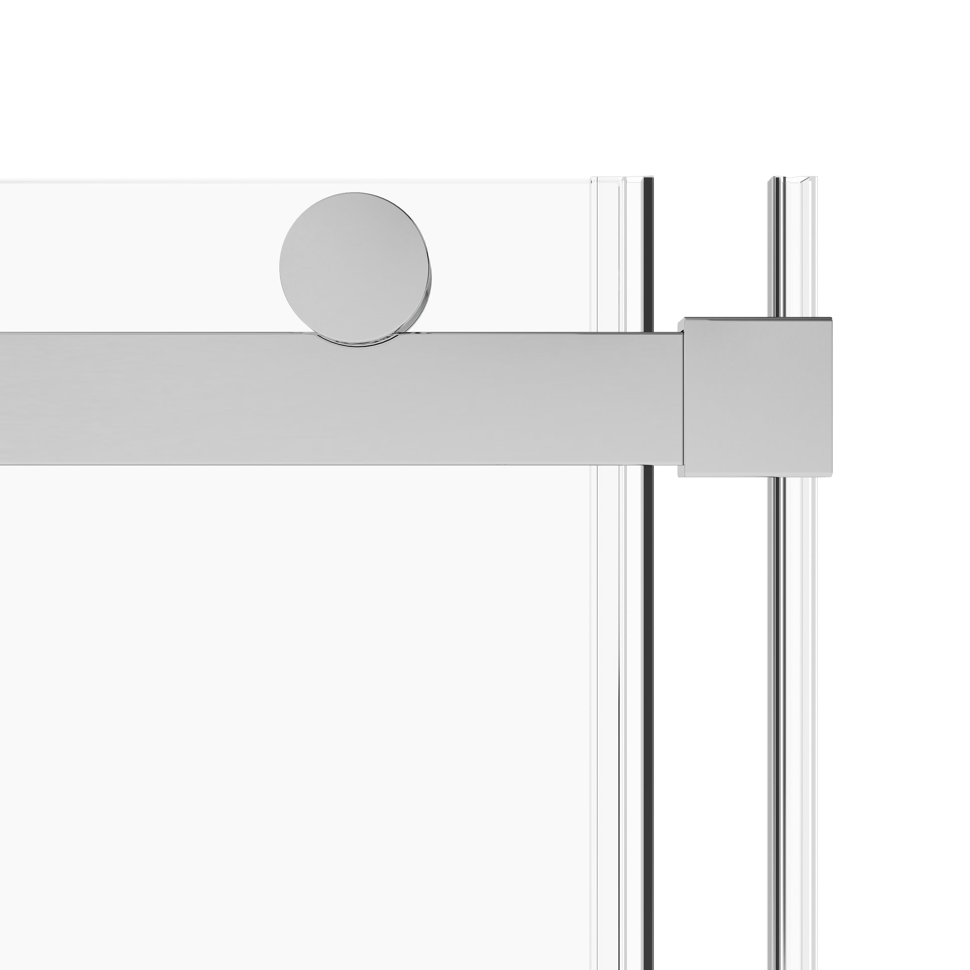 S Rm6076Tc 56 60"W X 76"H Sliding Shower Door, Frameless Glass Shower Door With Chrome Hardware, Towel Bar And Handle Chrome Bathroom Modern Tempered Glass