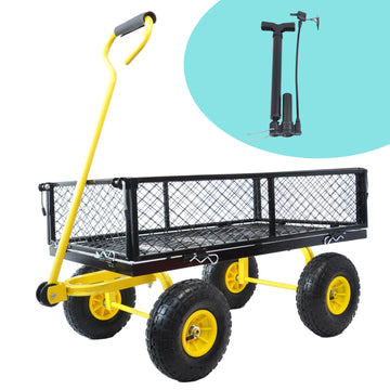 Wagon Cart Garden Cart Trucks Make It Easier To Transport Firewood Black Metal