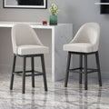 Swivel Barstool Mp2 Set Of 2 Wheat Fabric