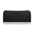 Roman Curved Headboard Upholstered Platform Bed, King, Olive Green Performance Velvet Box Spring Not Required King Olive Green Wood Foam Velvet Velvet