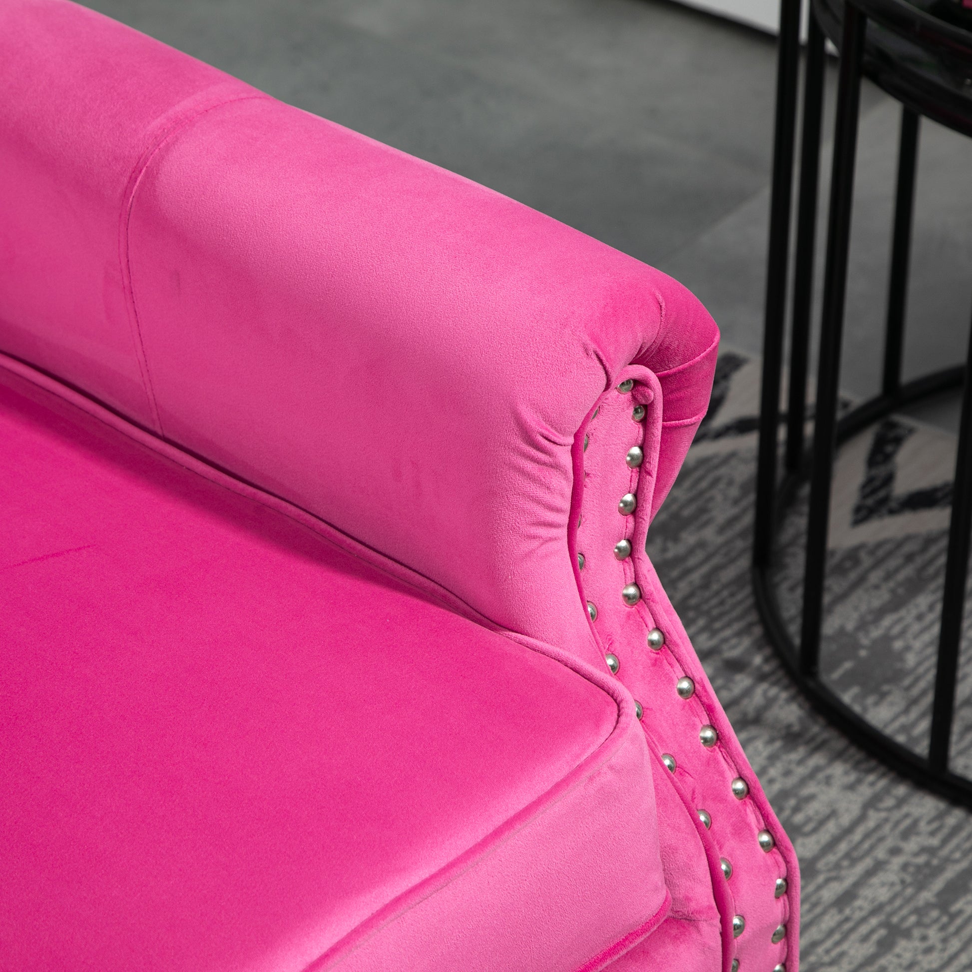 Coolmore Wood Frame Armchair, Modern Accent Chair Lounge Chair With Sturdy Wood Legs For Living Room Bedroom Red Red Primary Living Space Foam Velvet