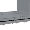Full Size Murphy Bed Wall Bed With Drawer And A Set Of Sockets & Usb Ports, Pulley Structure Design, Gray Full Gray Mdf Lvl