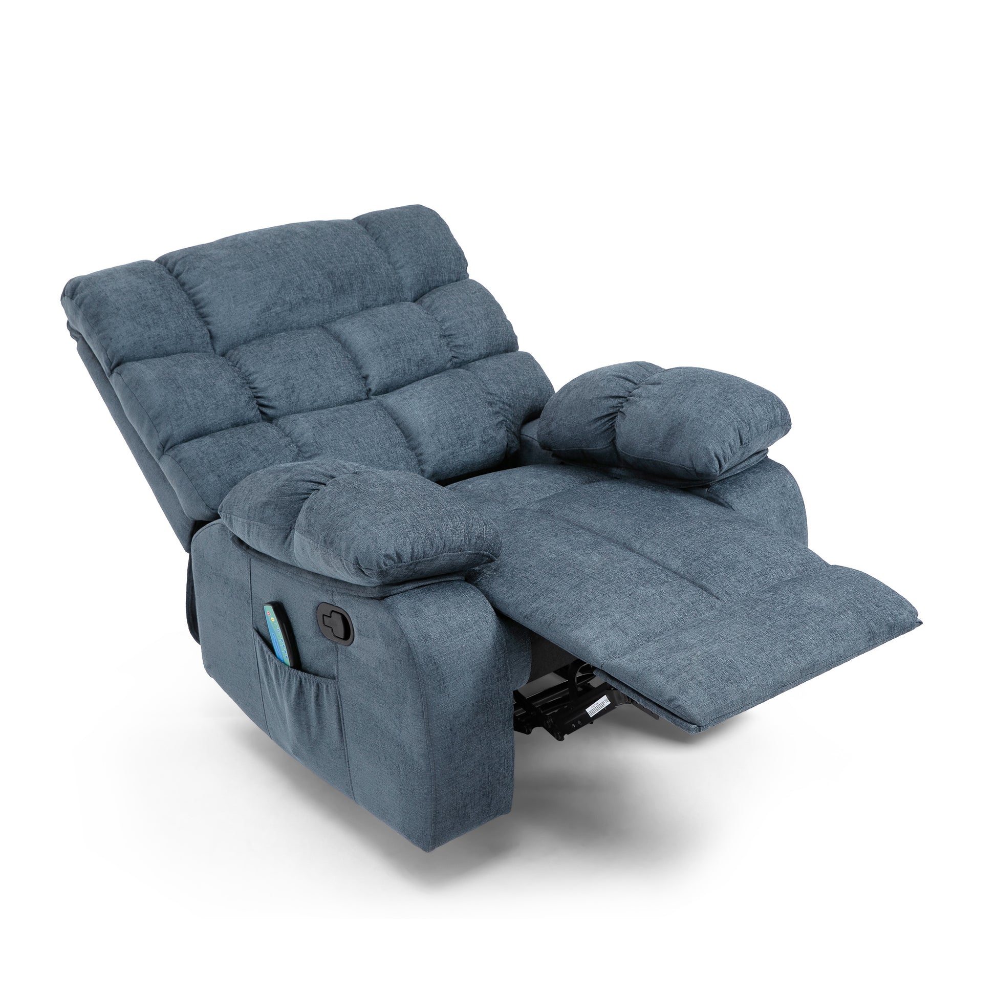 Massage Recliner Charcoal Fabric
