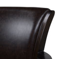 Williams 27In Swivel Counter Height Bar Stool, Vintage Brown Faux Leather Brown Foam Faux Leather