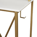 Techni Mobili Industrial Writing Desk, Gold Gold Computer Desk Office Modern Rectangular Rectangular Engineered Wood