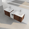 60 Inch Soft Close Doors Bathroom Vanity With Sink, A Small Storage Shelves, 24