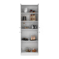 Pantry Cabinet Coahoma, Kitchen, White White Particle Board Engineered Wood