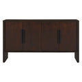 4 Door Large Storage Retro Sideboard With Adjustable Shelves And Long Handles For Kitchen, Dining Room And Living Room Espresso Espresso Mdf