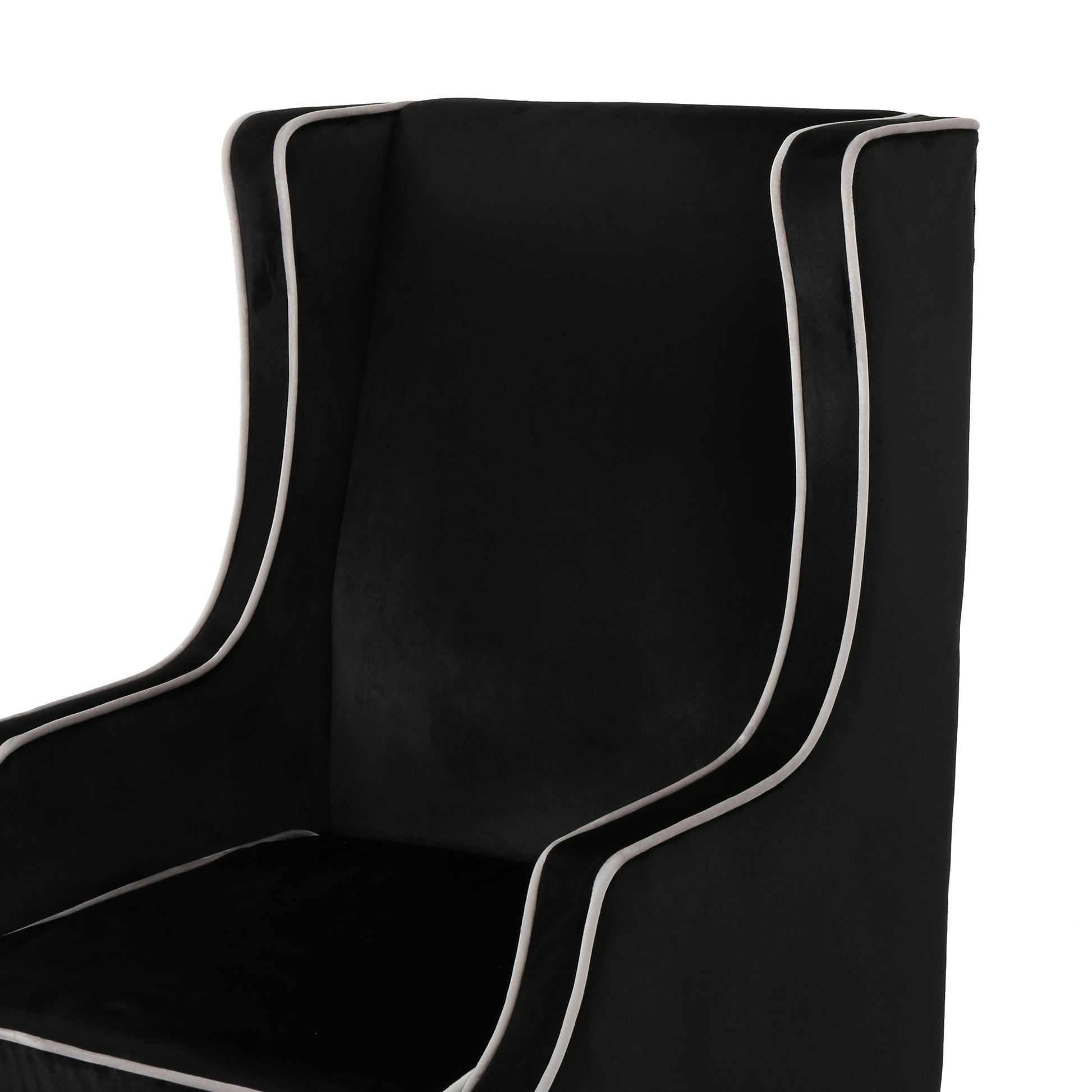 Club Chair Black Velvet