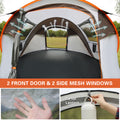 4 6 Persons White Light Orange Pop Up Boat Tent White Light Orange Polyethylene