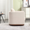 Coolmore Swivel Barrel Chair, Comfy Round Accent Sofa Chair For Living Room, 360 Degree Swivel Barrel Club Chair, Leisure Arm Chair For Nursery, Hotel, Bedroom, Office, Lounge Beige Chenille Beige Primary Living Space Foam Chenille